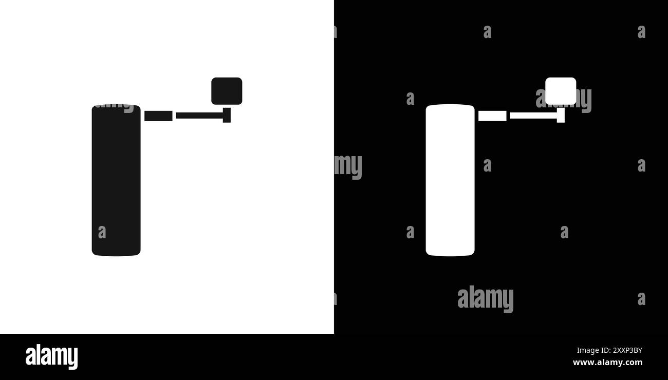 Icona del macinacaffè manuale simbolo della collezione Black line art Vector in bianco e nero Illustrazione Vettoriale