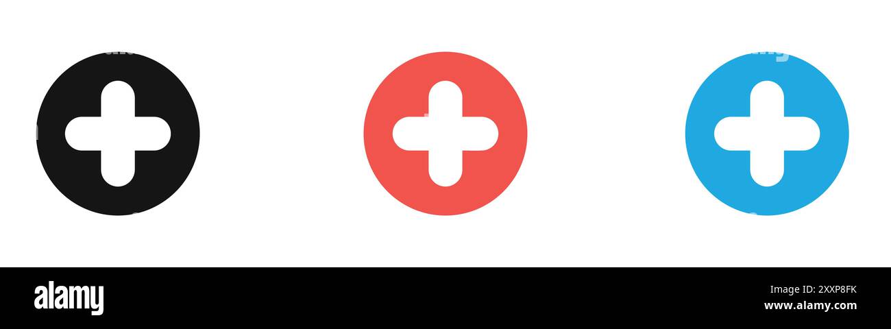 Aggiungere la raccolta di profili delle icone o impostare in bianco e nero Illustrazione Vettoriale