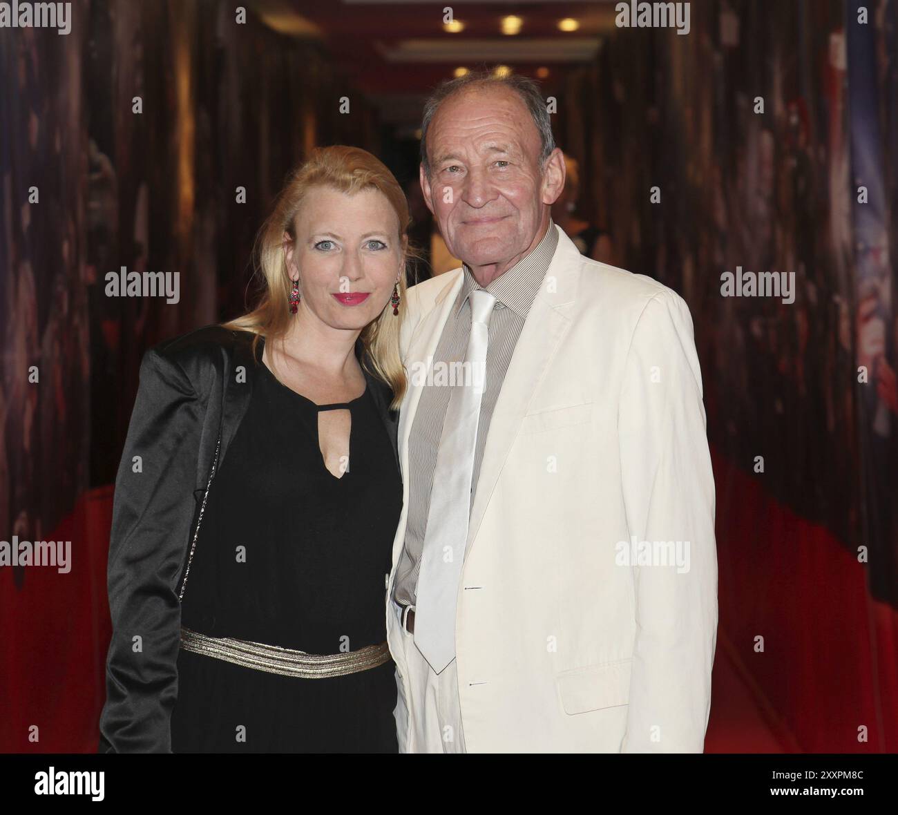 L'attore Michael Mendl e la fidanzata Gesine Friedmann 7th GRK Golf Charity Masters 2014 Lipsia, l'attore Michael Mendl e la fidanzata Gesine Friedmann 7th Foto Stock