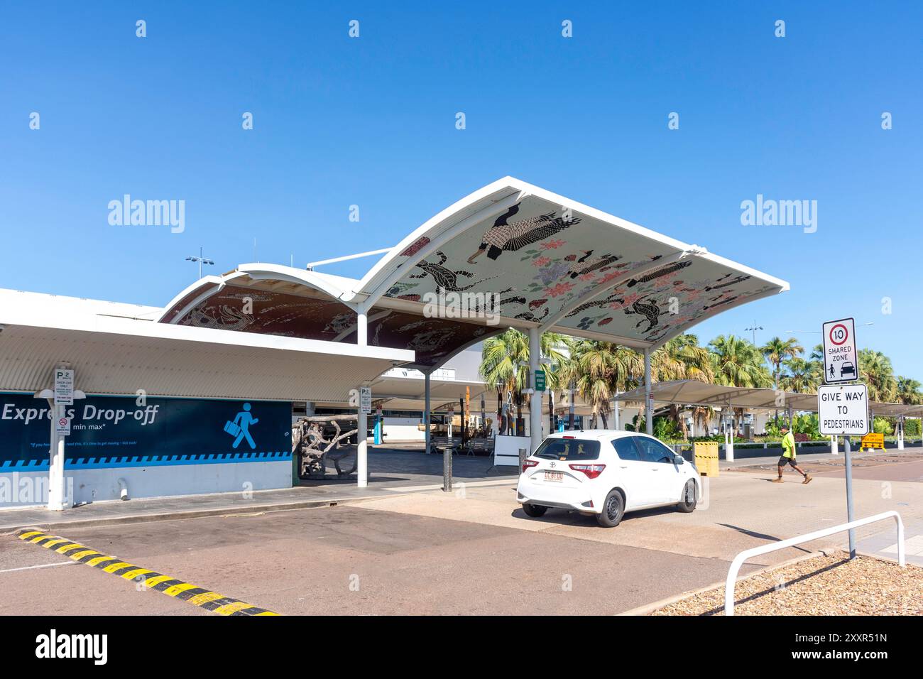 Servizio di riaccompagnamento espresso, aeroporto internazionale di Darwin, Henry Wrigley Drive, Eaton, città di Darwin, territorio del Nord, Australia Foto Stock