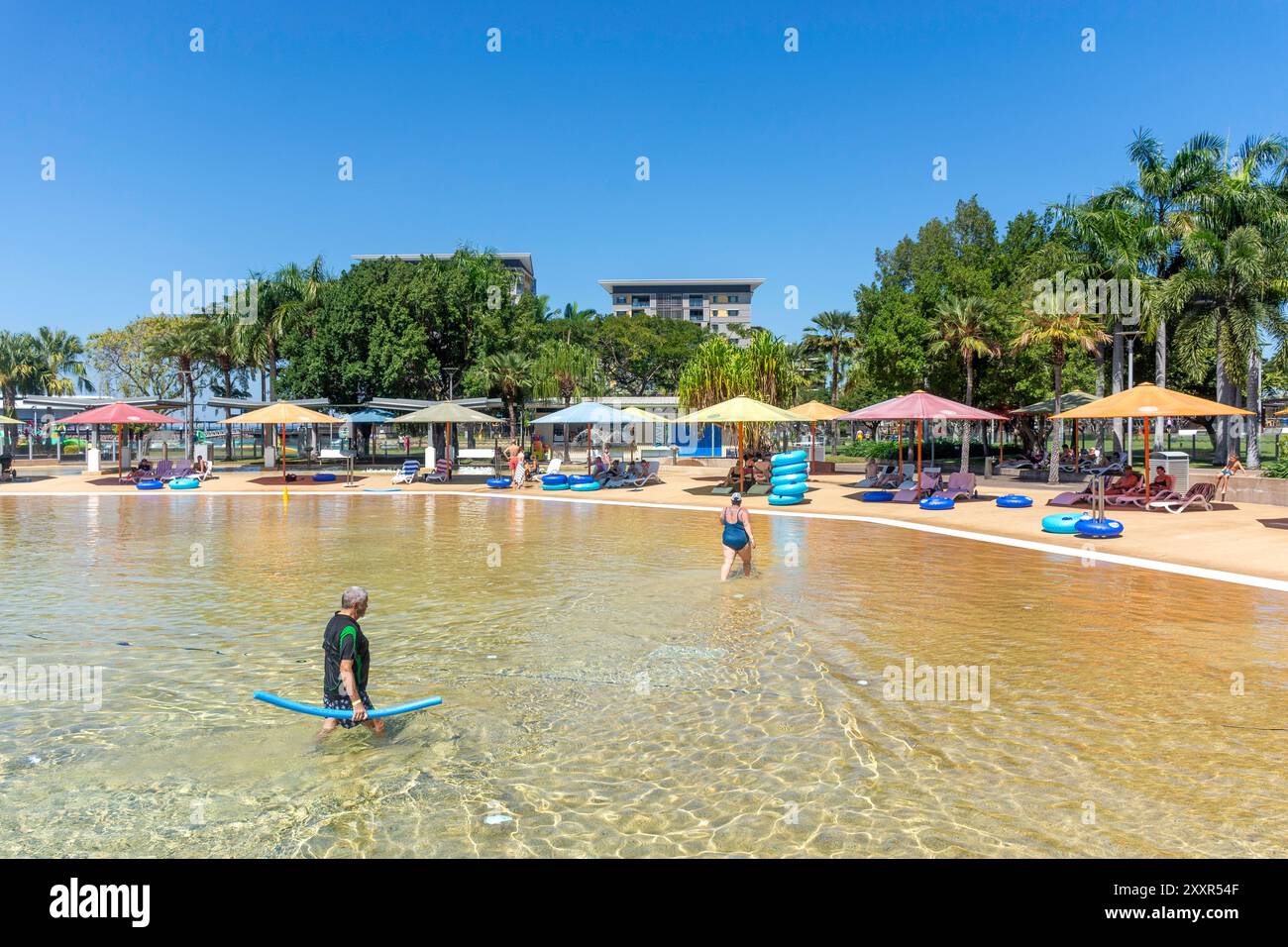 Darwin Wave Lagoon, Darwin Waterfront Precinct, città di Darwin, Northern Territory, Australia Foto Stock