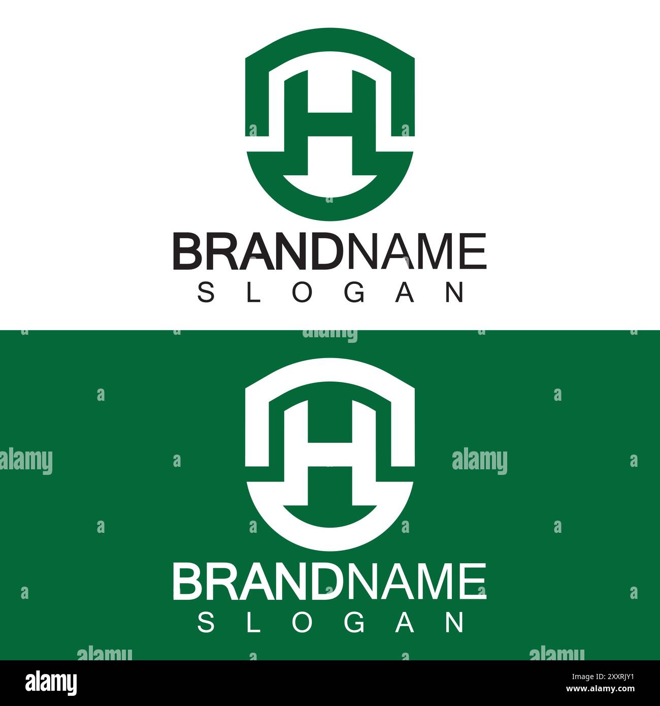 Design astratto del logo Shield lettera H. Monogramma lettera H a forma di linea di scudo per logo di sicurezza aziendale, Cyber, protezione, logotipo Guardian. Illustrazione Vettoriale