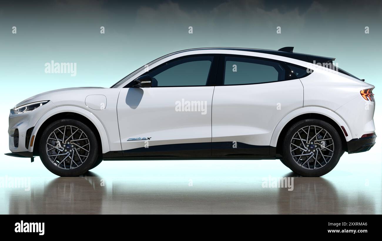 Ford Mustang Mach-e GT nello studio fotografico Foto Stock