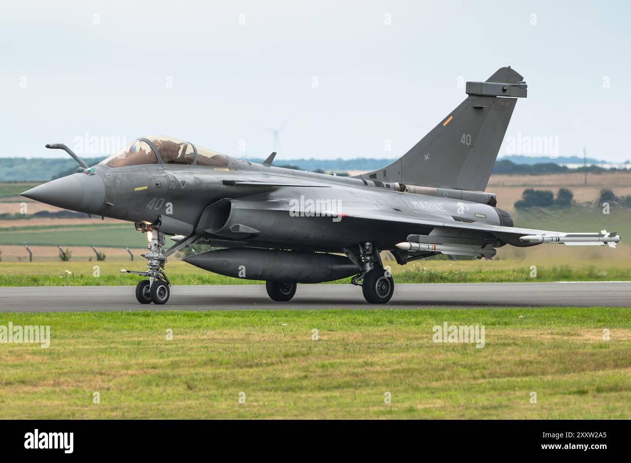 Un aereo da caccia Dassault Rafale M bimotore con ala delta della Marina francese. Foto Stock