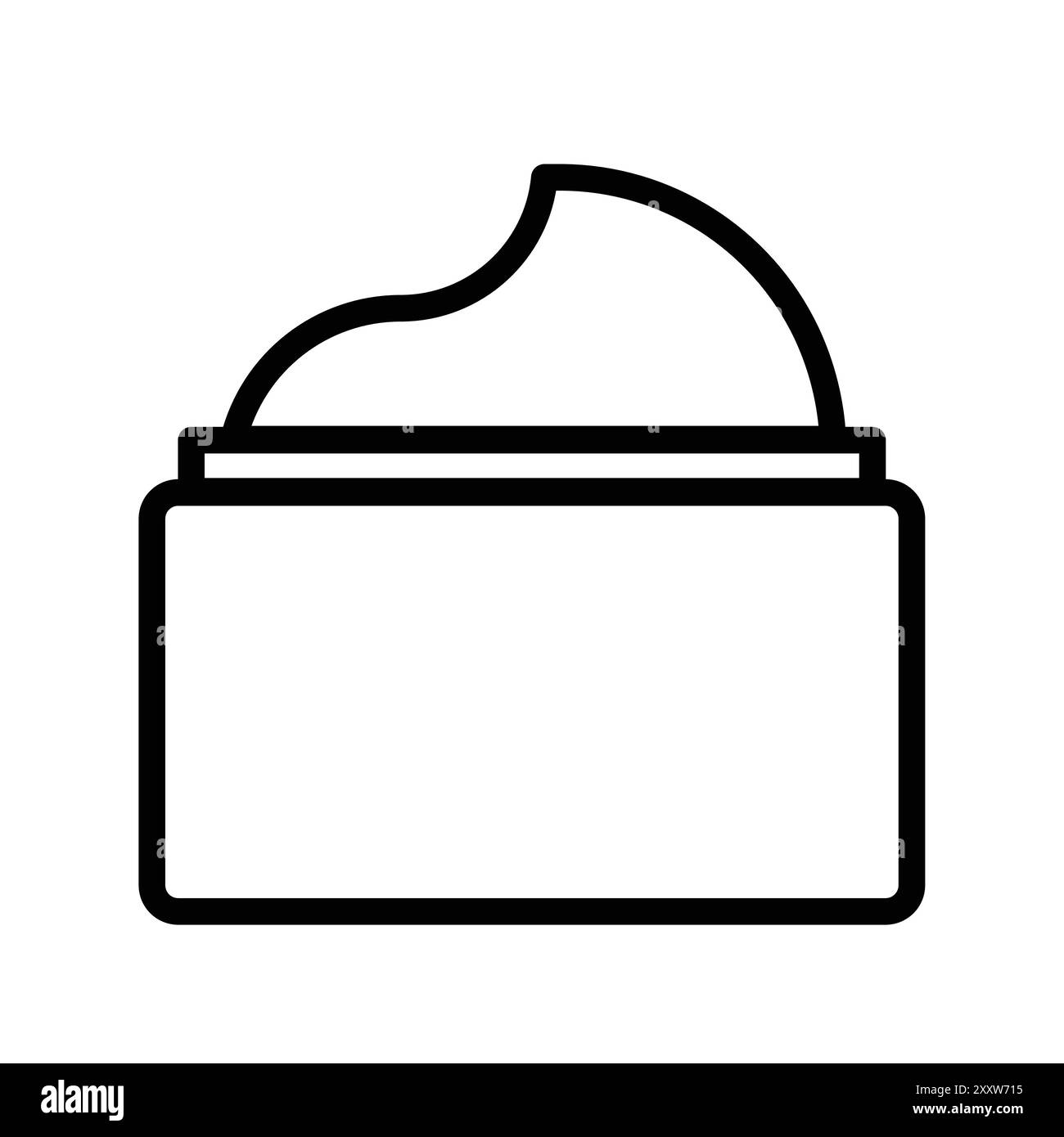 Icona vaso color crema Set piatto in bianco e nero contorno vettoriale Illustrazione Vettoriale