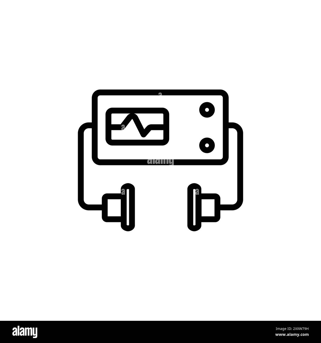 Collezione di logo di design Web icona del defibrillatore di soccorso in vettore piatto Illustrazione Vettoriale