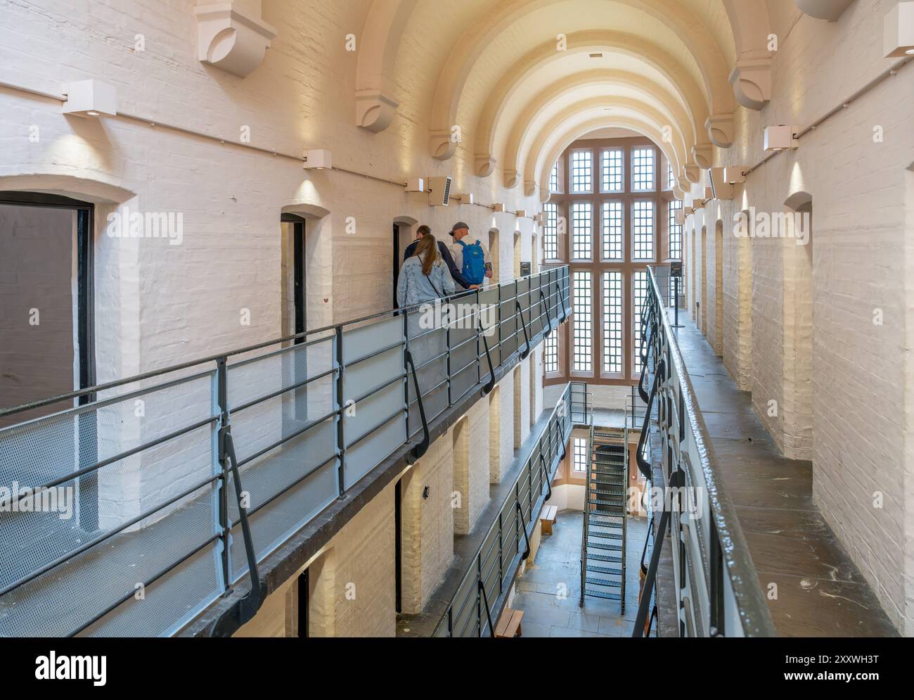 Interno della prigione vittoriana di Lincoln Castle, Lincoln, Lincolnshire, Inghilterra, Regno Unito Foto Stock