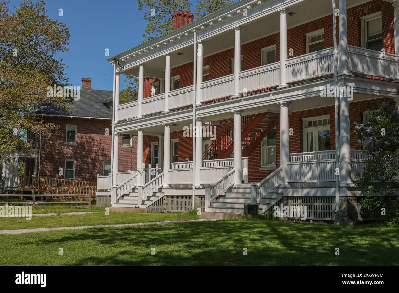 Completato nel 1909 per l'uso da parte di ufficiali non sposati del Coast Artillery Corps. Conteneva una mensa per gli ufficiali insigniti e non Foto Stock