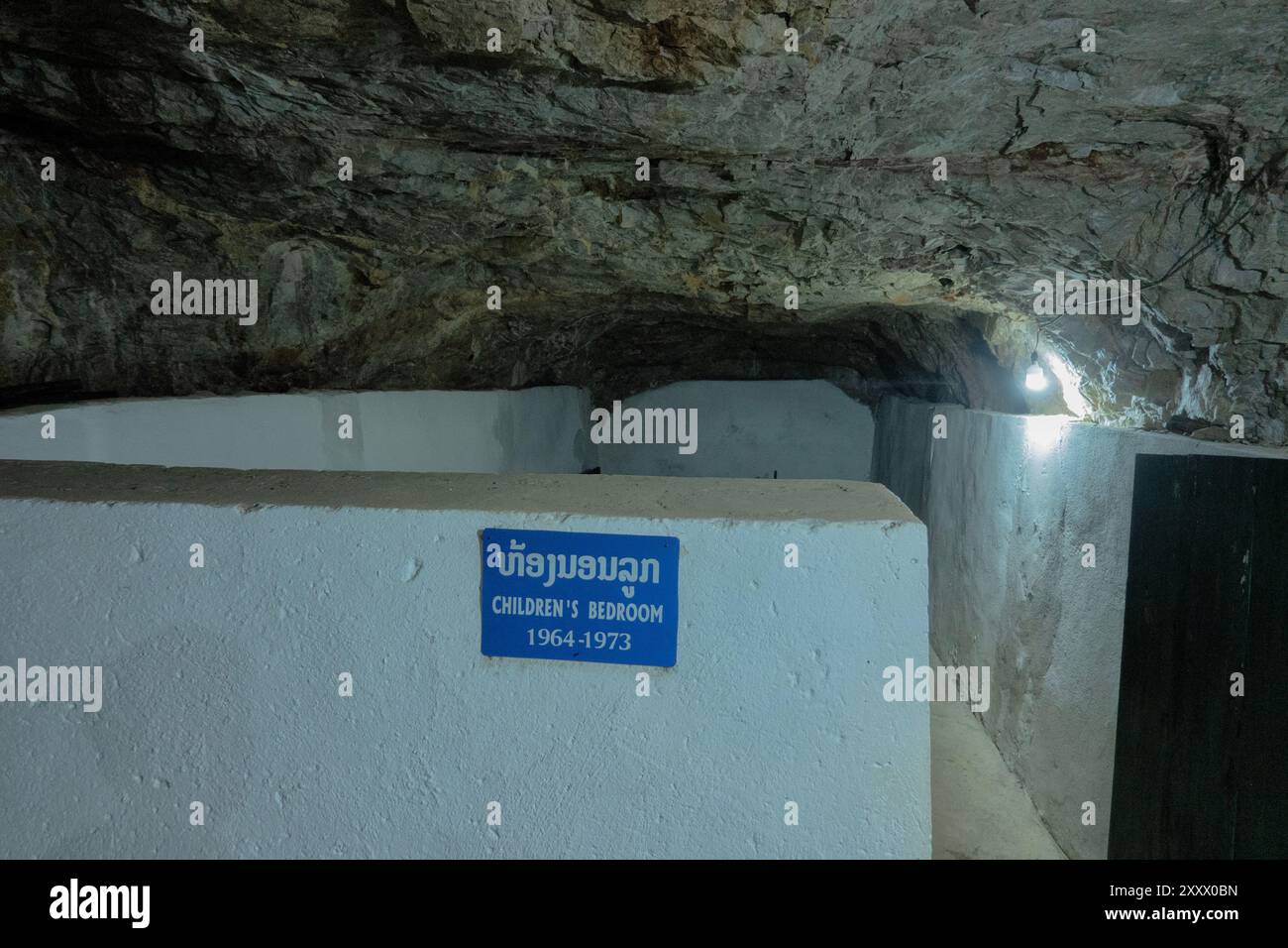 Interno delle grotte di Viengxay (Vieng Xai ), Viengxay, Houaphanh, Laos Foto Stock