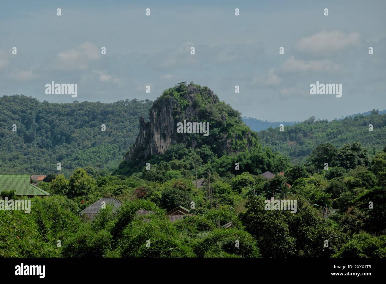 Picco e punto panoramico Phou Nang, Vieng Xai (Viengxay), Houaphanh, Laos Foto Stock