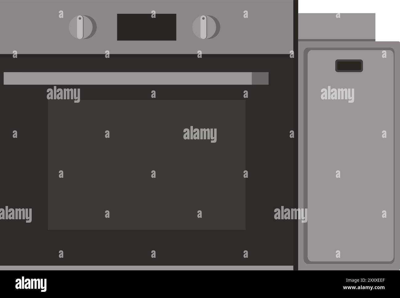 Moderna attrezzatura elettrica da cucina isolata Illustrazione Vettoriale