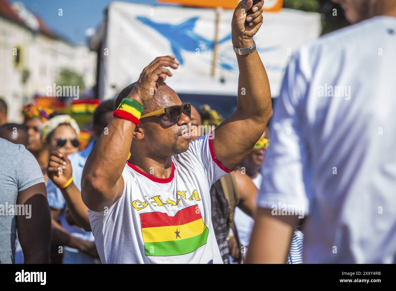 BERLINO, 08 GIUGNO: Partecipanti al Carnevale delle Culture. 8 giugno 2014 a Berlino, Germania, Europa Foto Stock