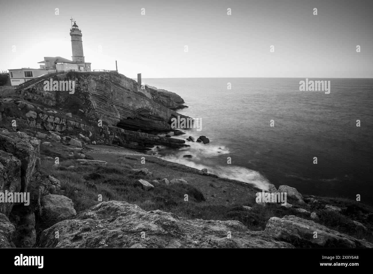 Faro Cabo Mayor in Spagna Foto Stock