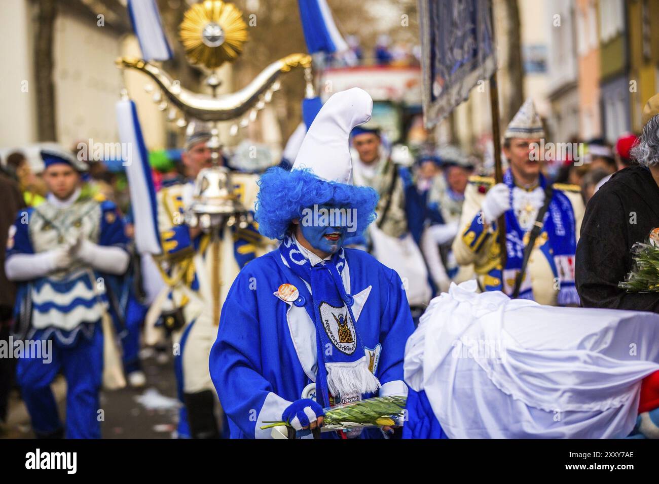 COLONIA, GERMANIA, 04 marzo: Partecipanti alla sfilata di Carnevale del 4 marzo 2014 a Colonia, Germania, Europa Foto Stock