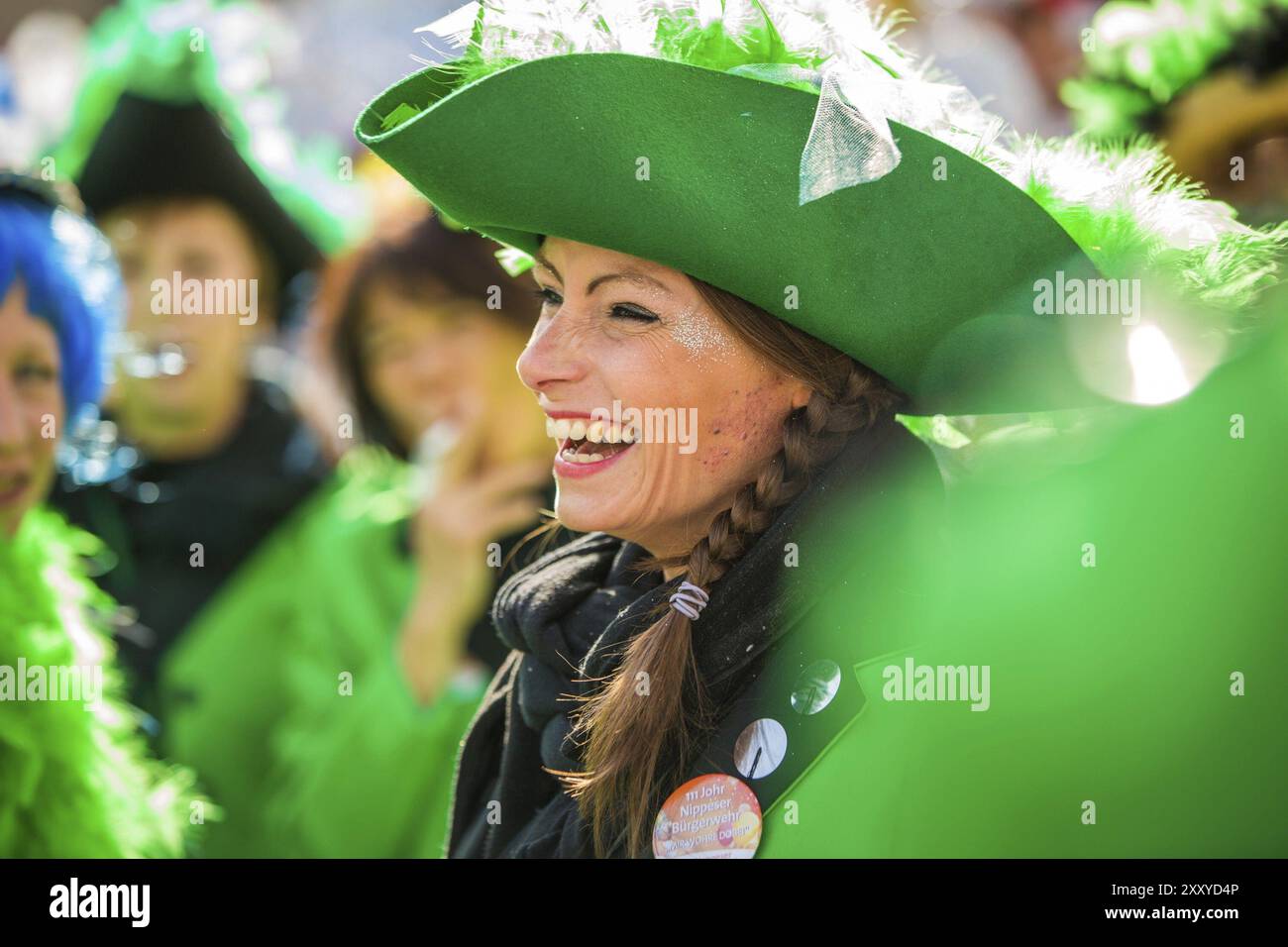 COLONIA, GERMANIA, 04 marzo: Partecipanti alla sfilata di Carnevale del 4 marzo 2014 a Colonia, Germania, Europa Foto Stock