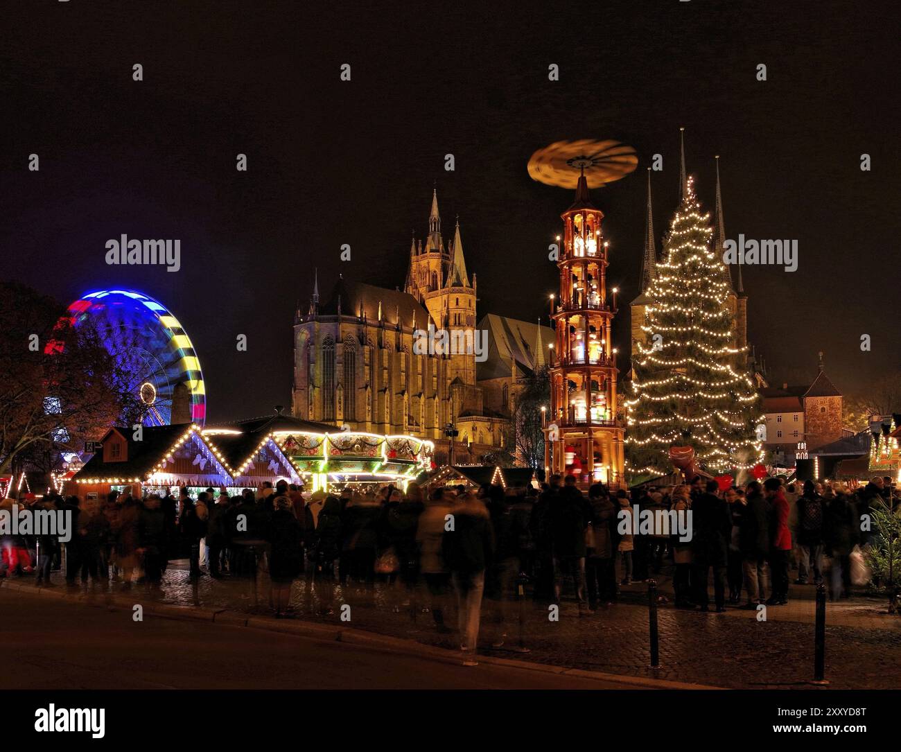 Mercatino di Natale di Erfurt, Mercatino di natale di Erfurt 24 Foto Stock