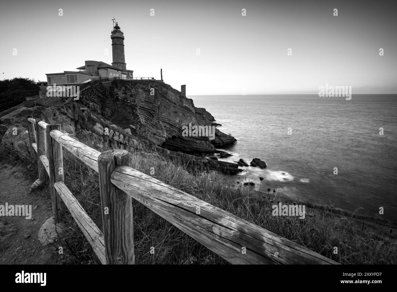 Faro Cabo Mayor in Spagna Foto Stock