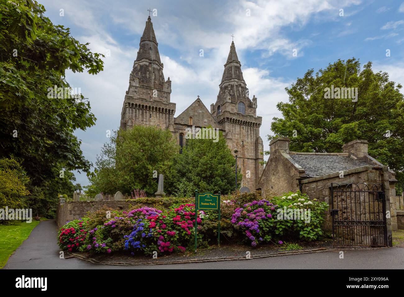 St Machar's Cathedral è una chiesa di Scozia a Aberdeen, Scozia, situata nell'ex burgh di Old Aberdeen. Foto Stock