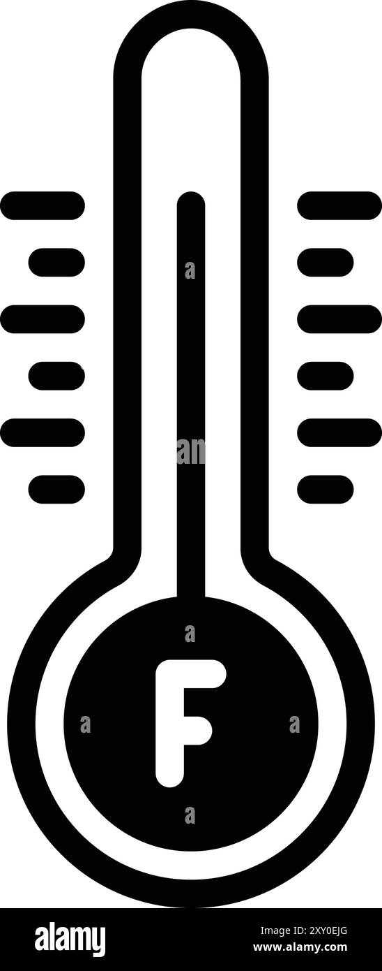 Icona per gradi fahrenheit, gradi Illustrazione Vettoriale