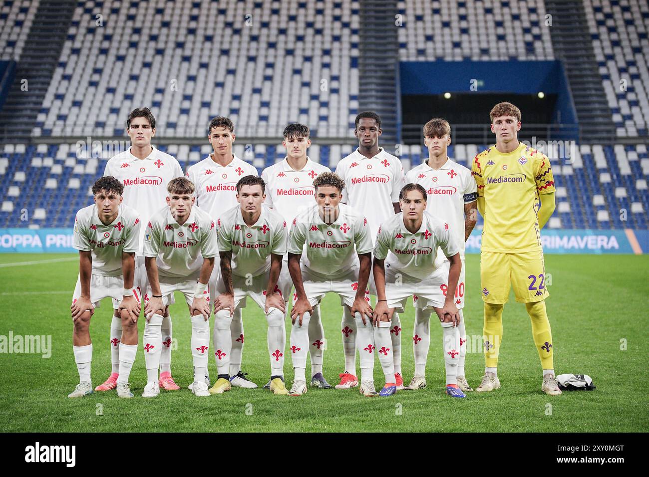 In occasione della finale di Supercoppa Primavera tra Sassuolo U20 e Fiorentina U20 allo Stadio Città del Tricolore di Reggio Emilia - martedì 20 agosto 2024. Sport - calcio . (Foto di Marco Alpozzi/Lapresse) Foto Stock