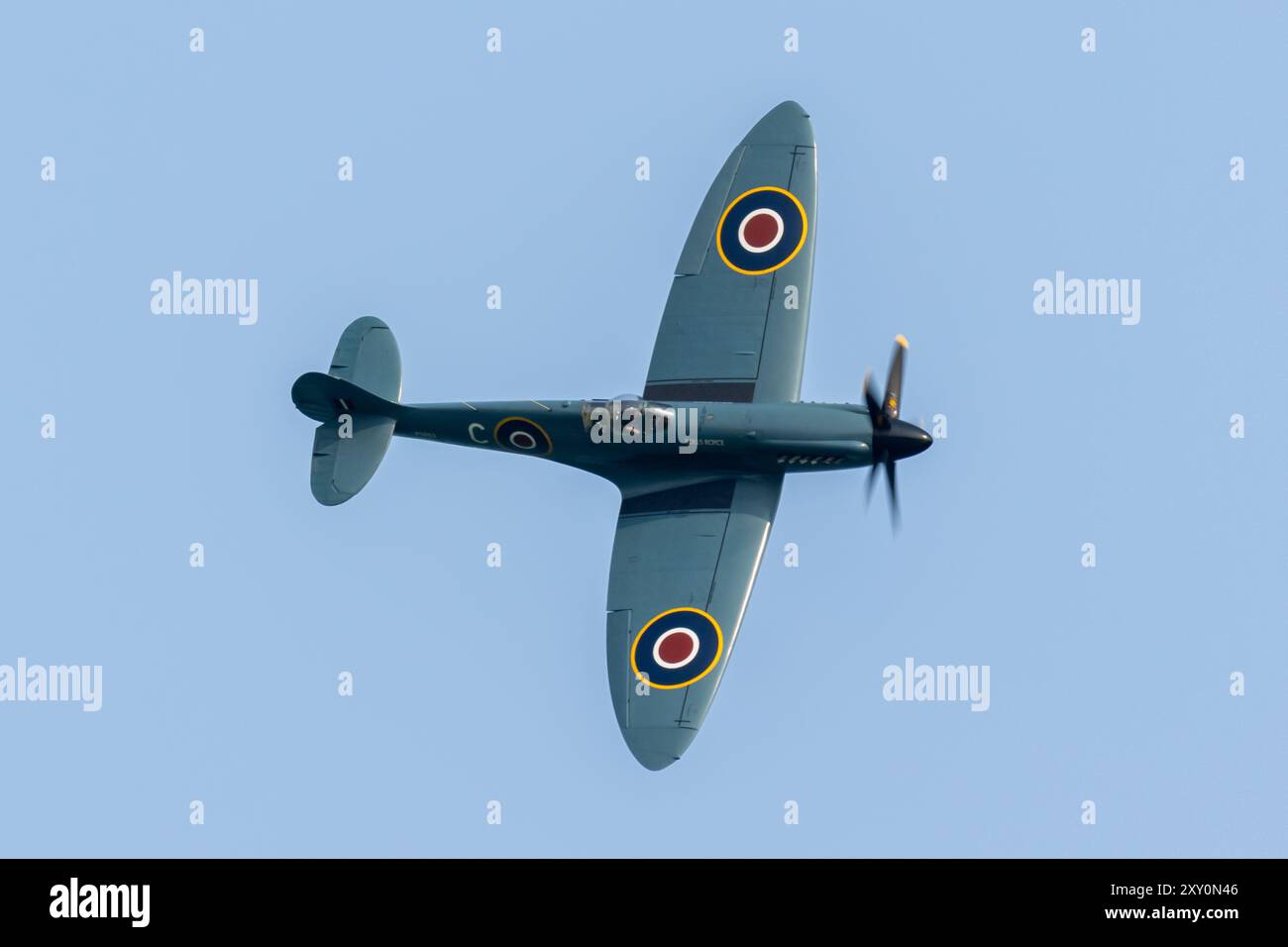 Rolls Royce Supermarine Spitfire PRXIX, aereo da ricognizione fotografico utilizzato dalla RAF durante la seconda guerra mondiale Foto Stock