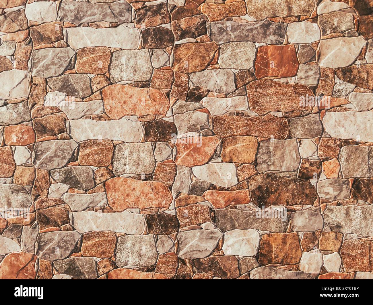 Parete in pietra come sfondo, dettaglio da Vrasna Grecia Foto Stock