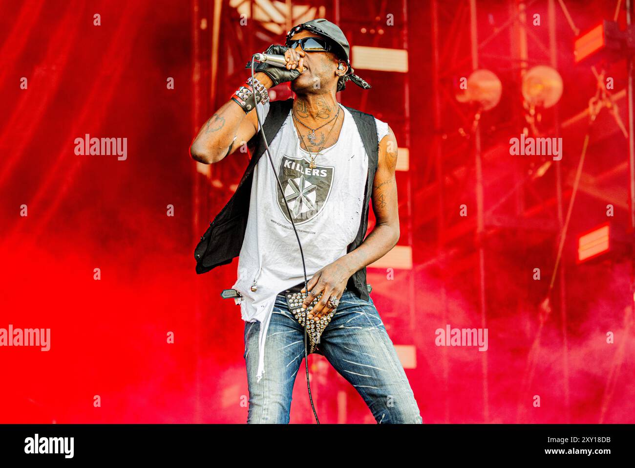 Ungheria 9 agosto 2024 Yves Tumor live allo Sziget Festival di Budapest © Andrea Ripamonti / Alamy Foto Stock