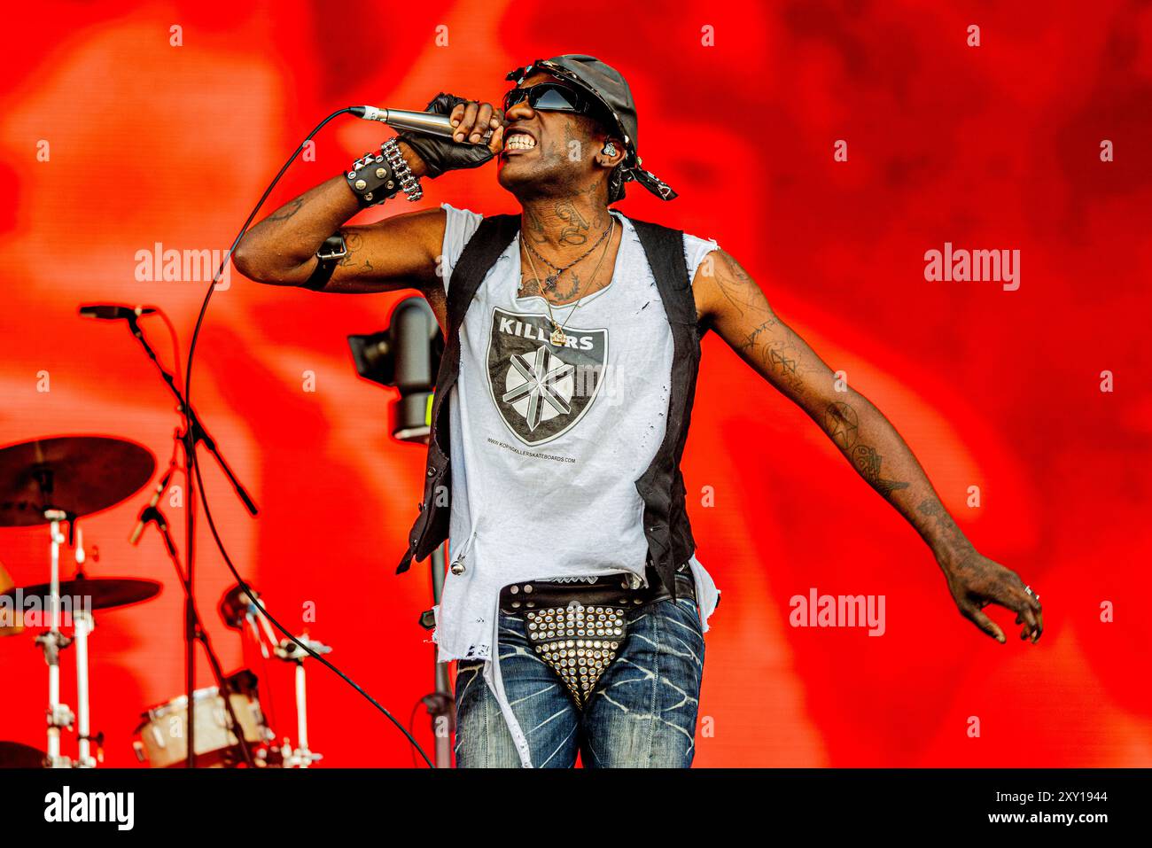 Ungheria 9 agosto 2024 Yves Tumor live allo Sziget Festival di Budapest © Andrea Ripamonti / Alamy Foto Stock