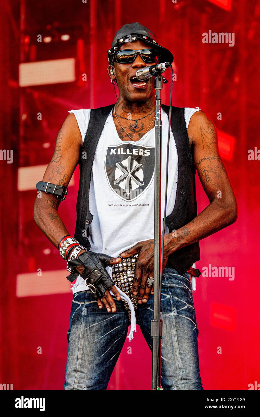 Ungheria 9 agosto 2024 Yves Tumor live allo Sziget Festival di Budapest © Andrea Ripamonti / Alamy Foto Stock