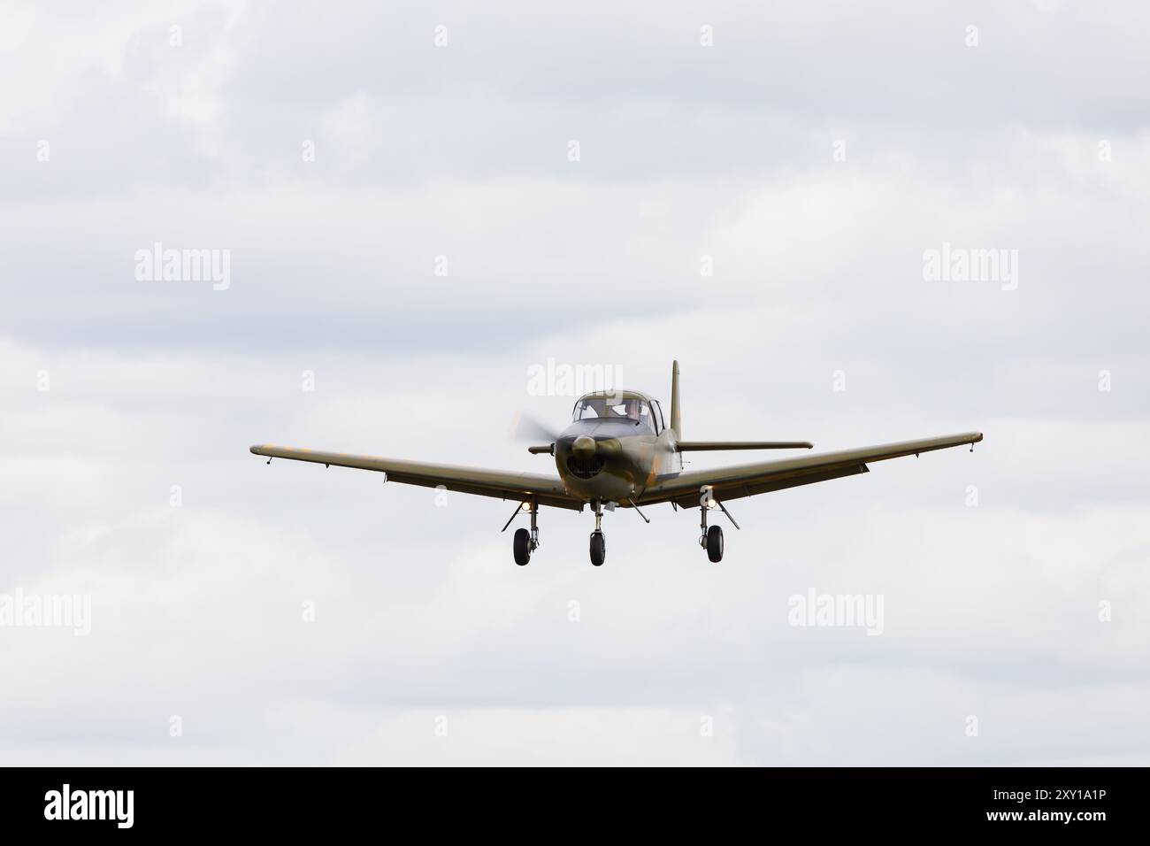 North American Ryan Navion velivolo utility a 4 posti della United States Army Air Force in mostra presso l'aeroporto di Little Gransden, Cambridgeshire, Inghilterra Foto Stock