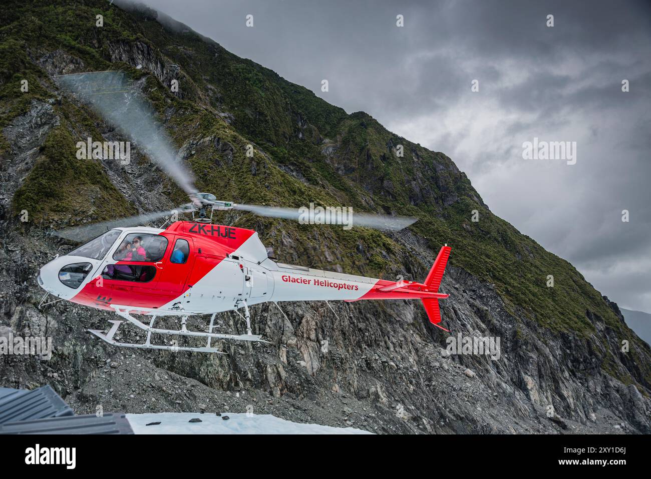Glacier elicotteri azienda - Fox Glacier - Nuova Zelanda Foto Stock