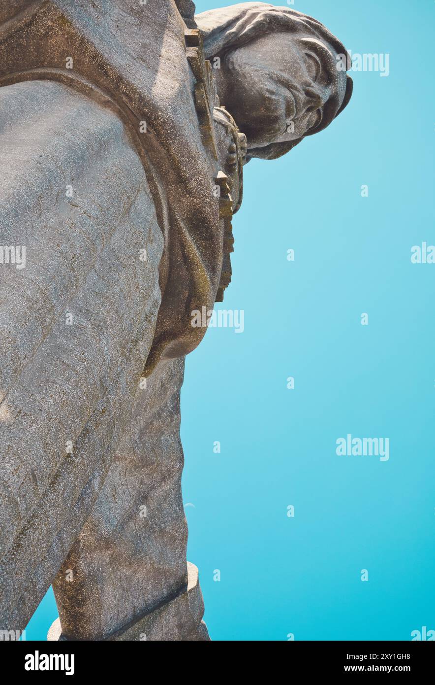 Statua di Cristo al Santuario del Cristo Re (Santaurio de Cristo Rei), Almada, Lisbona, Portogallo Foto Stock