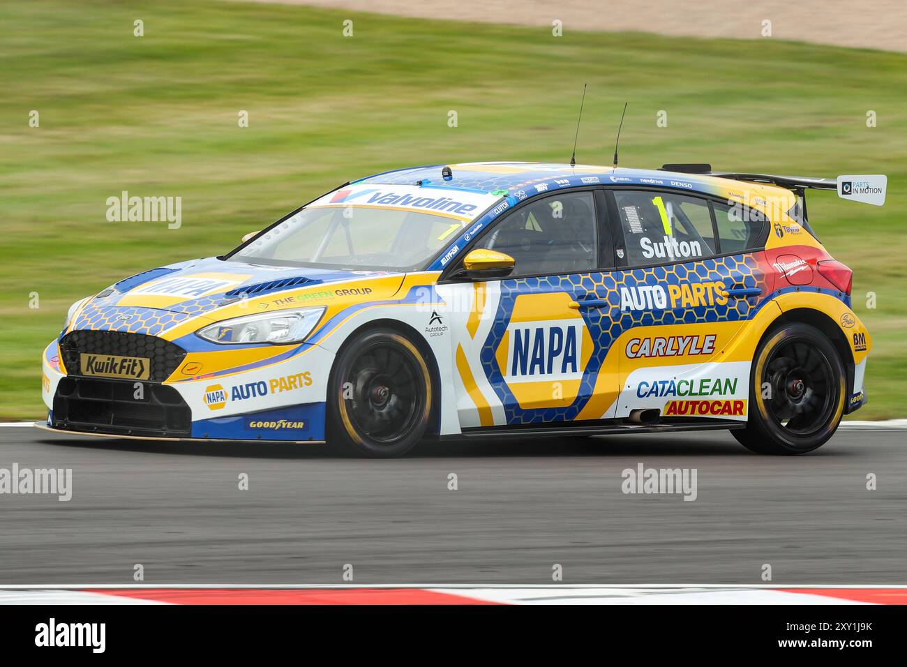 Donington Park, 25 agosto 2024, campione in carica Ash Sutton, durante BTCC Race Donington Park, Derby, East Midlands Foto Stock