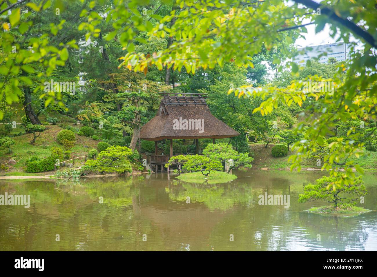 Shukkeien, Hiroshima, Hiroshima, Giappone. Foto Stock