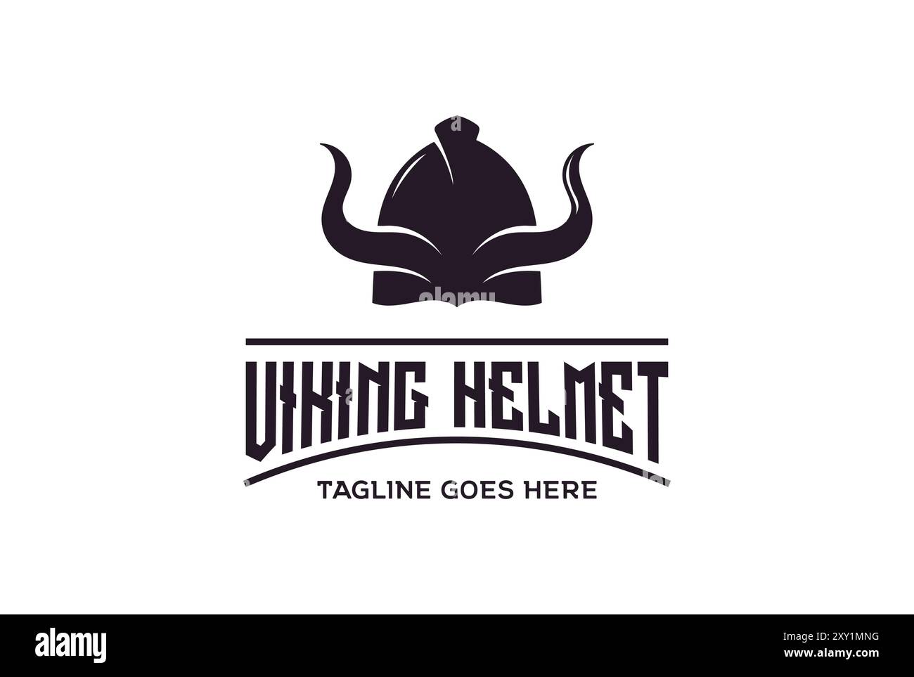 Design del casco Viking Armor per Boat Ship Cross Fit Gym Game Club Sport Illustrazione Vettoriale