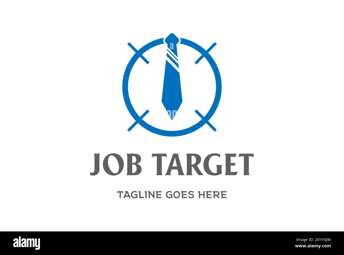 Destinazione circolare con legatura per il lavoro lavoro lavoro lavoro Ufficio Logo Design Vector Illustrazione Vettoriale