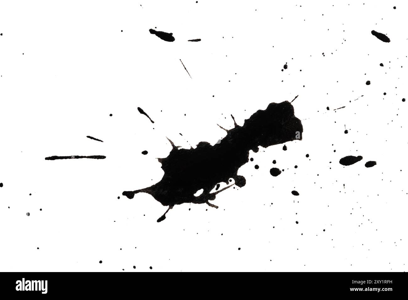 Gocce di inchiostro. Trama grunge bianco e nero. Sfondo astratto. Rumore trama grunge sporca Foto Stock