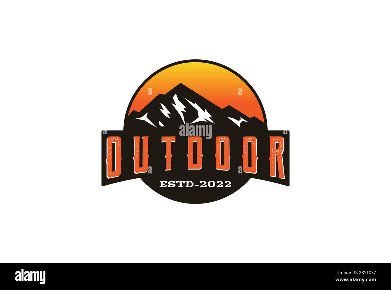 Emblema vintage per camicie, francobolli, adesivi, logo ed etichette Design Vector Illustrazione Vettoriale