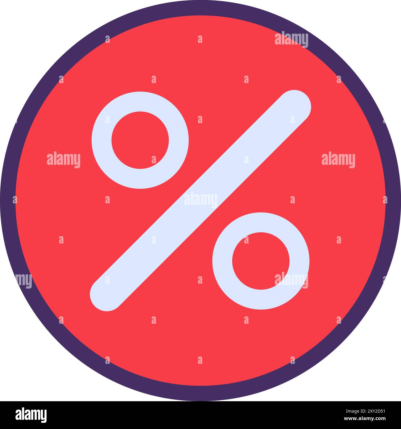 Adesivo rosso per la vendita dei prodotti. Percentuale di sconto, elemento piatto del processo di acquisto per un design moderno e retrò. Semplice pittogramma vettoriale di colore isolato Illustrazione Vettoriale