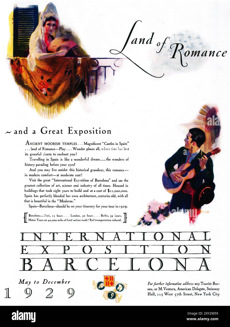 1929 esposizione Internazionale Barcellona Spagna ad Foto Stock