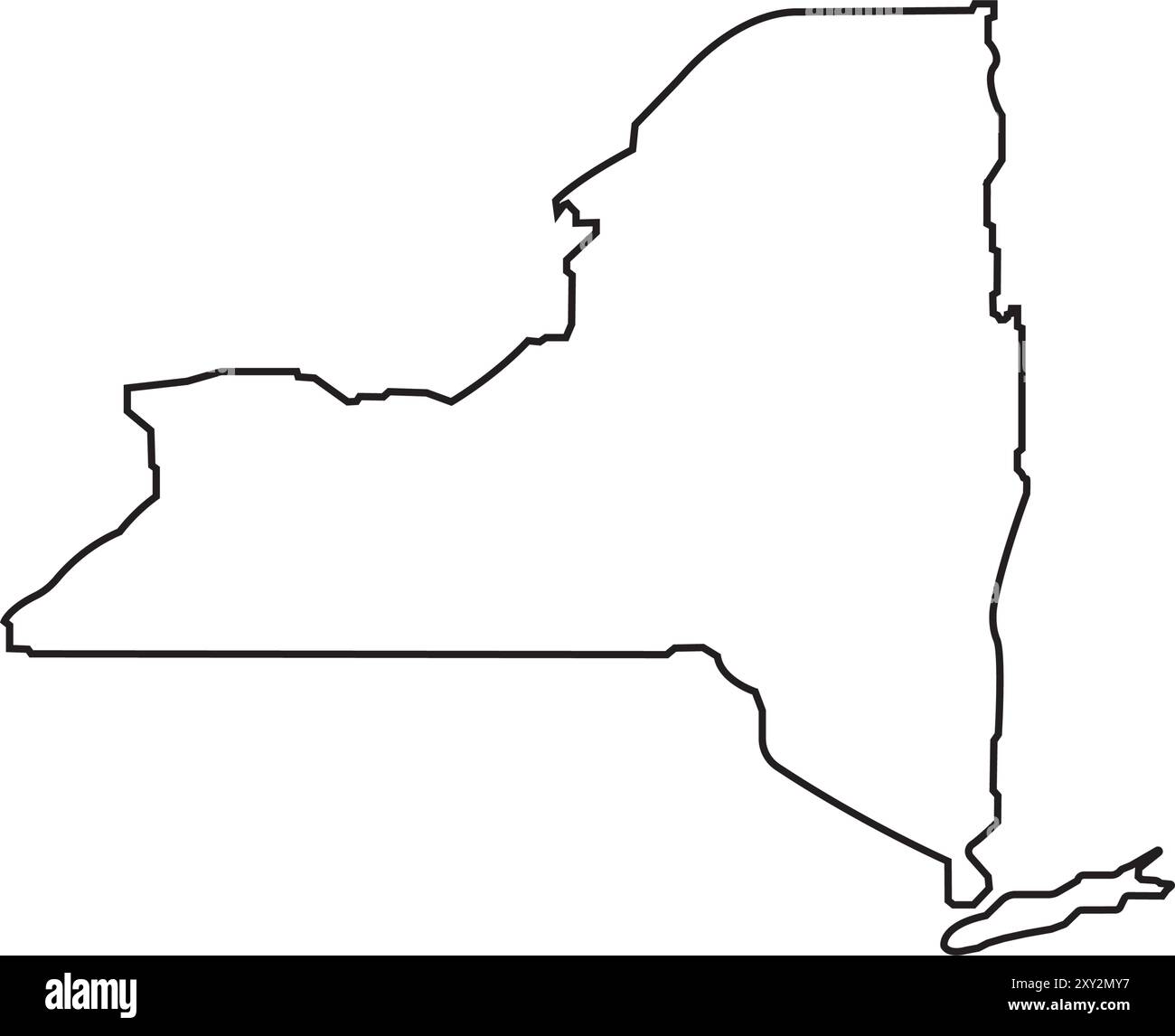 Illustrazione della silhouette della mappa di NewYork disegno dell'elemento Illustrazione Vettoriale