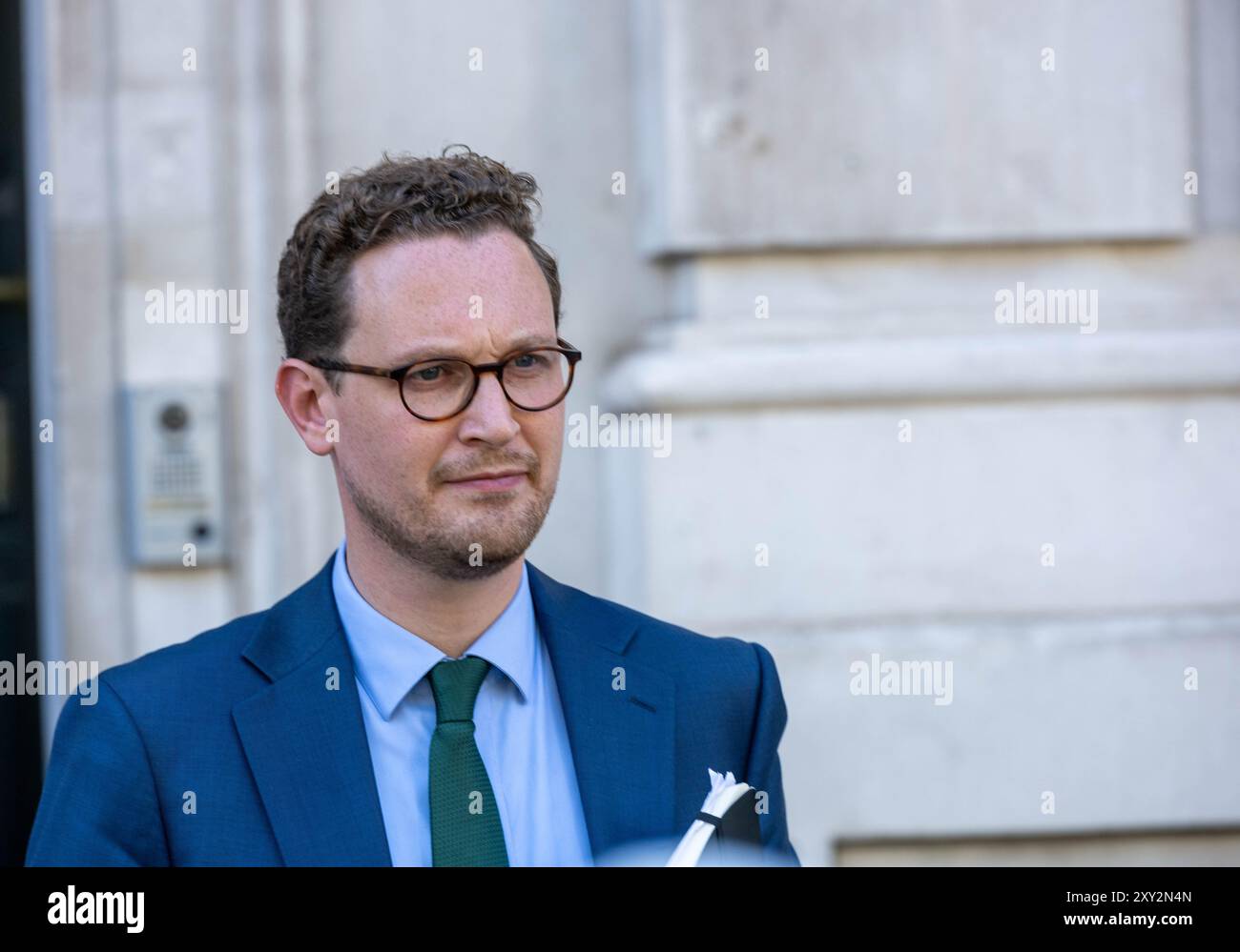 Londra, Regno Unito. 27 agosto 2024. Ministri presso l'ufficio del Gabinetto, 70 Whitehall Londra UK Darren Jones, Chief Secretary to the Treasury, credito: Ian Davidson/Alamy Live News Foto Stock