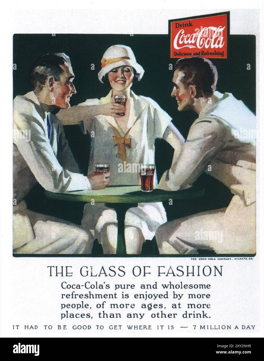 1926 Coca Cola ad - "il bicchiere della moda" Foto Stock