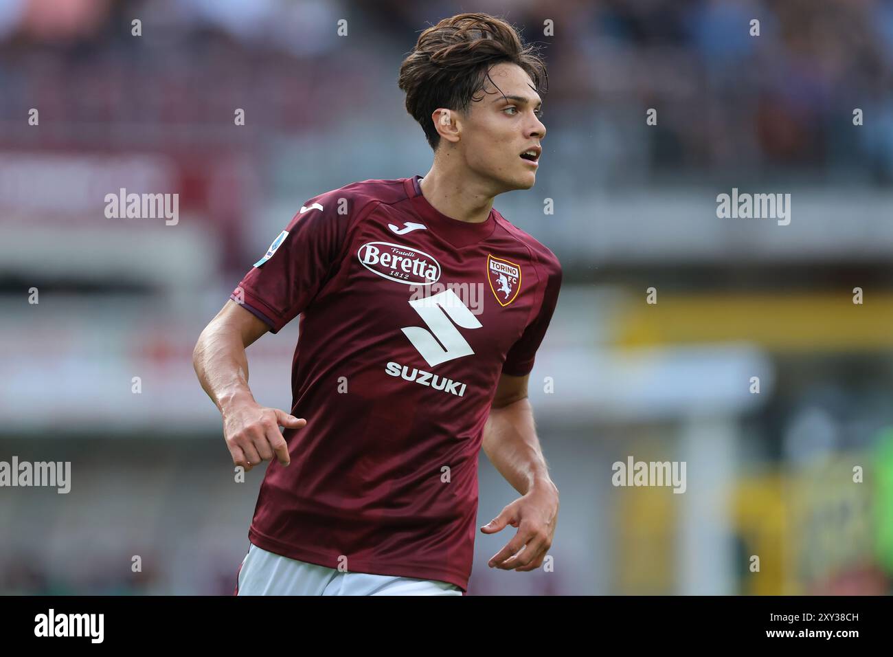 Torino, Italia. 25 agosto 2024. Samuele Ricci del Torino FC durante la partita di serie A allo Stadio grande Torino. Il credito per immagini dovrebbe essere: Jonathan Moscrop/Sportimage Credit: Sportimage Ltd/Alamy Live News Foto Stock