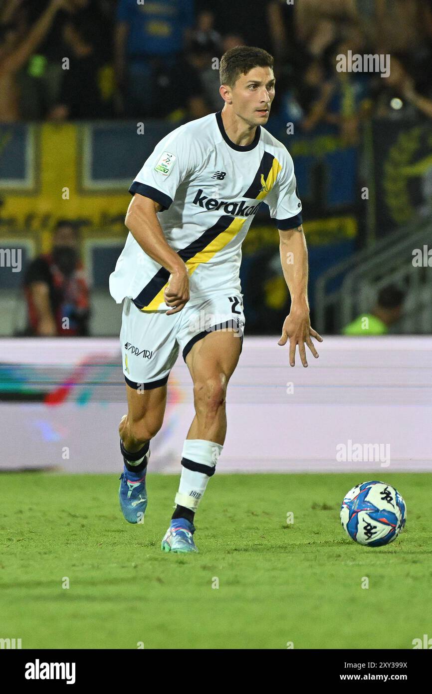 27 agosto 2024, Stadio Benito stirpe, Roma, Italia; serie B calcio; Frosinone contro Modena; Mattia Caldara di Modena FC Foto Stock