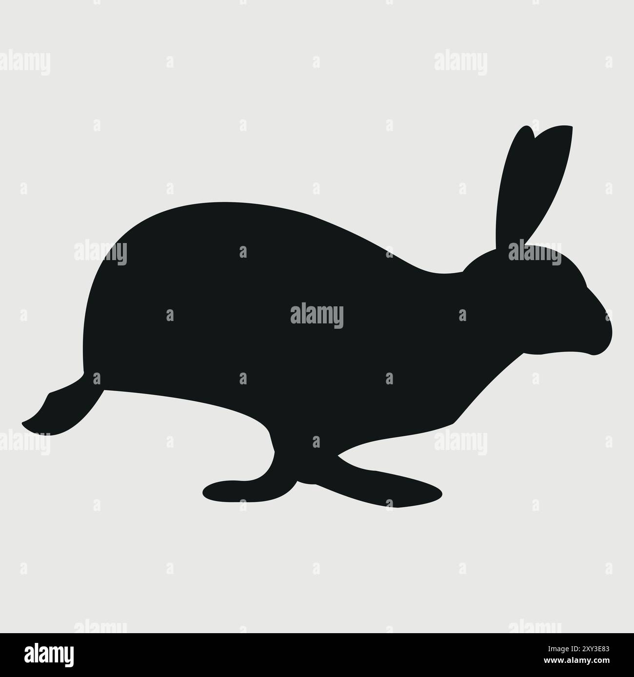 animale carino del coniglio, vettore del coniglio, illustrazione del coniglio, illustrazione del vettore, coniglio, animale carino, silhouette, silhouette di coniglio. Illustrazione Vettoriale