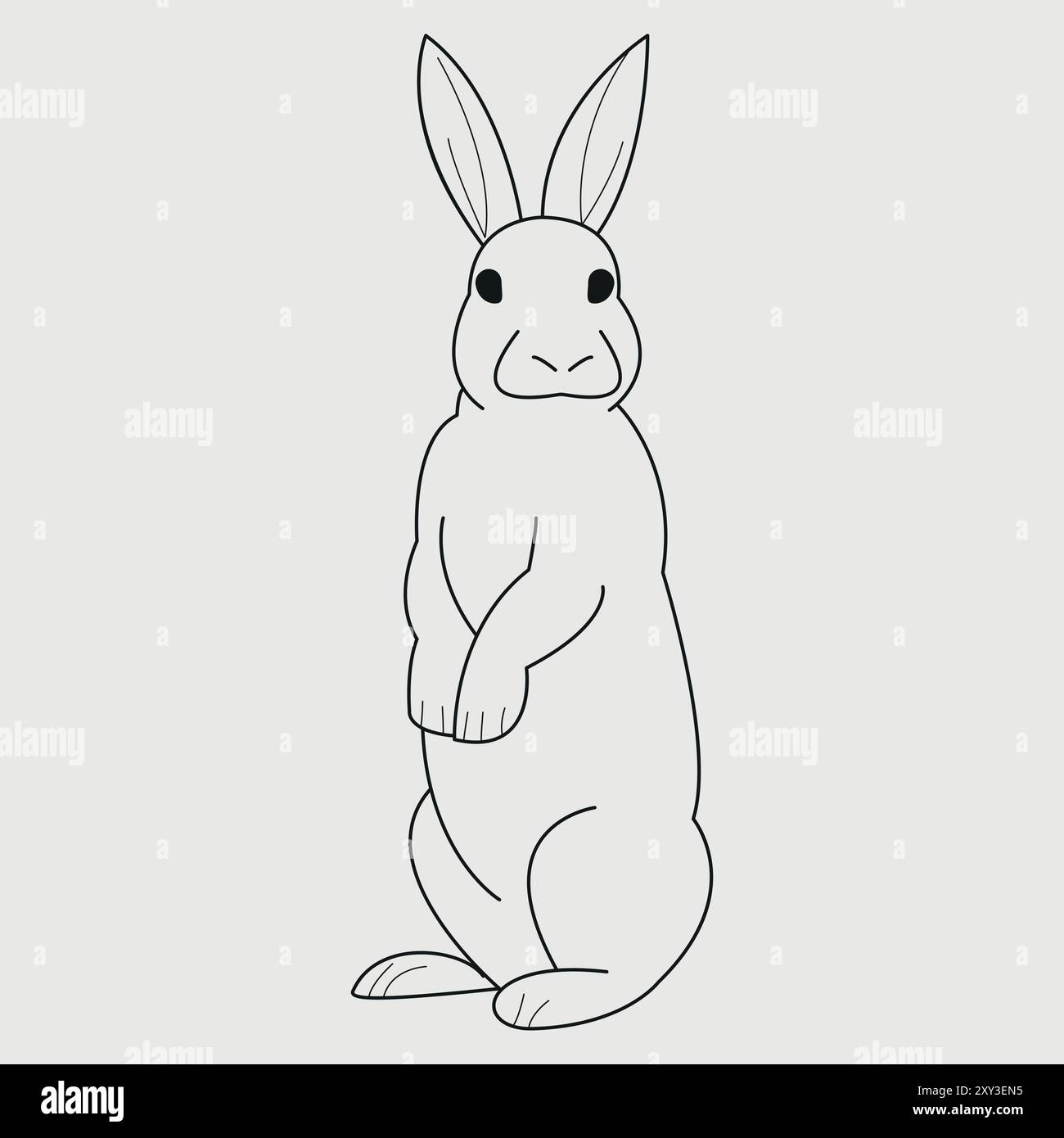 animale carino del coniglio, vettore del coniglio, illustrazione del coniglio, illustrazione del vettore, coniglio, animale carino, silhouette, silhouette di coniglio. Illustrazione Vettoriale