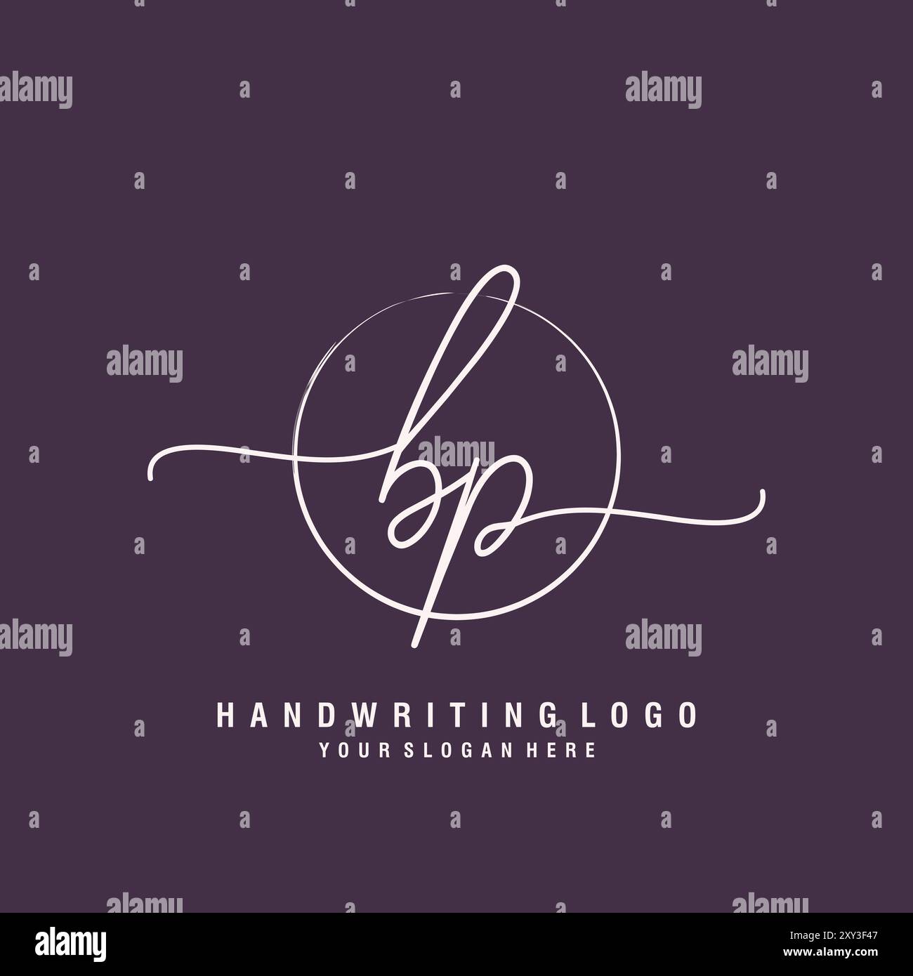 Logo BP Letter minimal moderno Illustrazione Vettoriale