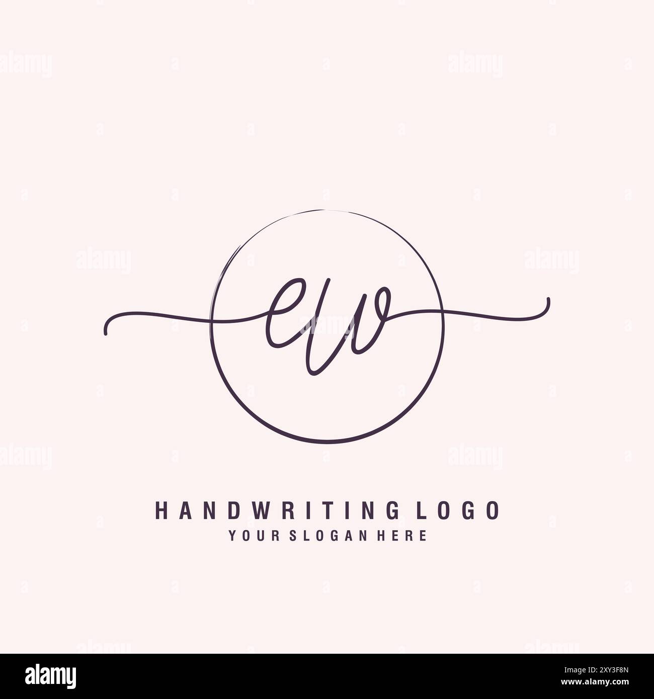 Logo EW Letter minimal moderno Illustrazione Vettoriale