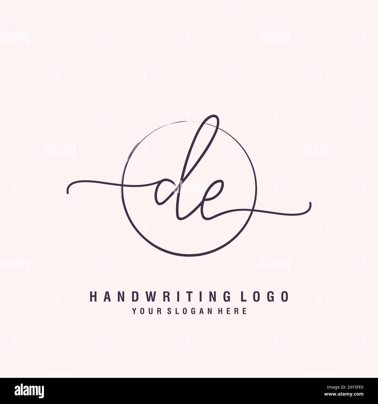 Logo DE Letter minimal moderno Illustrazione Vettoriale